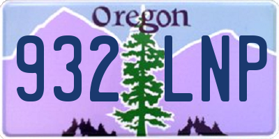 OR license plate 932LNP