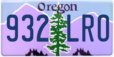 OR license plate 932LRO