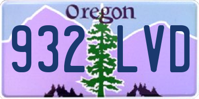 OR license plate 932LVD
