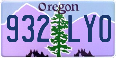 OR license plate 932LYO