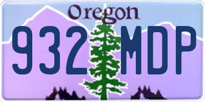 OR license plate 932MDP