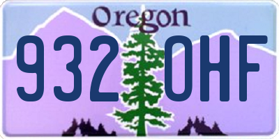 OR license plate 932OHF