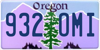 OR license plate 932OMI