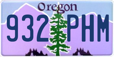 OR license plate 932PHM