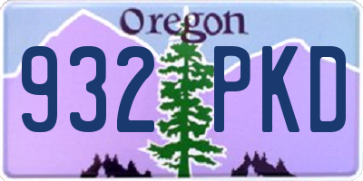 OR license plate 932PKD