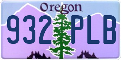 OR license plate 932PLB