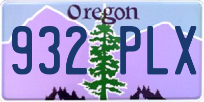 OR license plate 932PLX