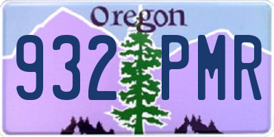 OR license plate 932PMR