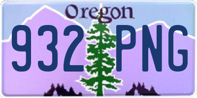 OR license plate 932PNG
