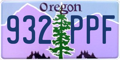OR license plate 932PPF