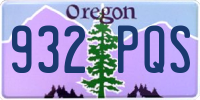 OR license plate 932PQS