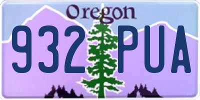 OR license plate 932PUA