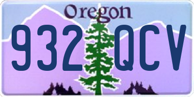 OR license plate 932QCV
