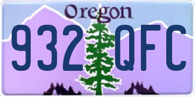 OR license plate 932QFC