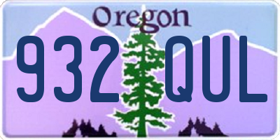 OR license plate 932QUL