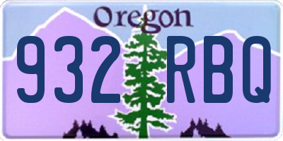 OR license plate 932RBQ