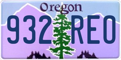 OR license plate 932REO