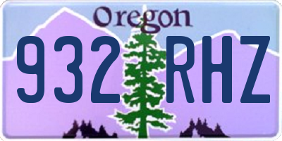OR license plate 932RHZ