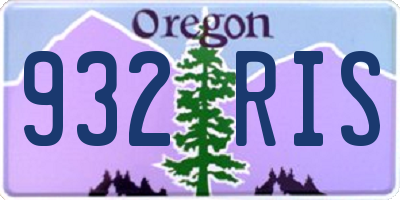 OR license plate 932RIS