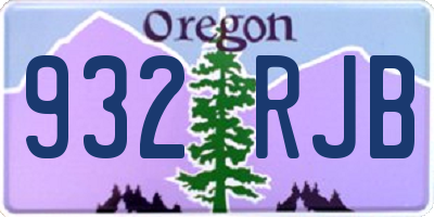 OR license plate 932RJB