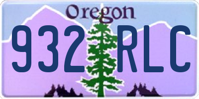OR license plate 932RLC