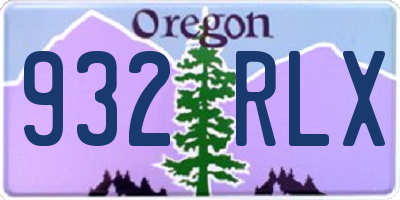 OR license plate 932RLX
