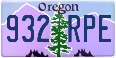 OR license plate 932RPE
