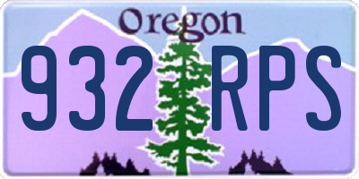 OR license plate 932RPS