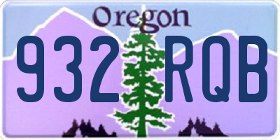 OR license plate 932RQB