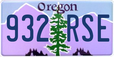 OR license plate 932RSE