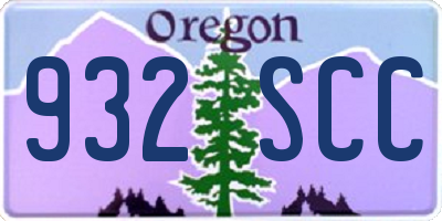 OR license plate 932SCC