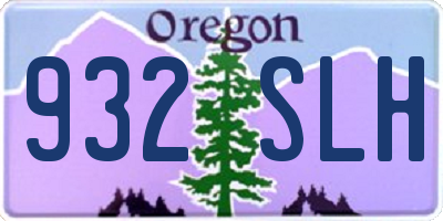 OR license plate 932SLH