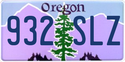 OR license plate 932SLZ