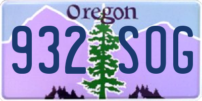 OR license plate 932SOG