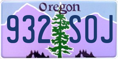 OR license plate 932SOJ