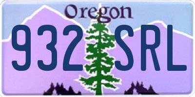 OR license plate 932SRL