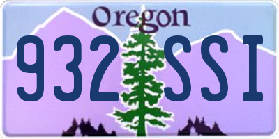 OR license plate 932SSI