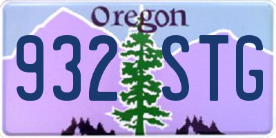 OR license plate 932STG