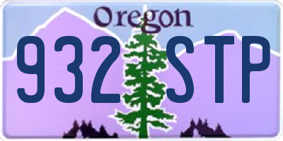 OR license plate 932STP