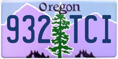 OR license plate 932TCI