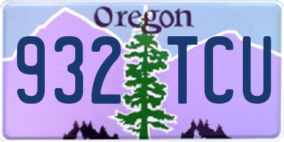OR license plate 932TCU