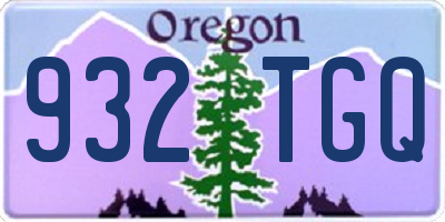 OR license plate 932TGQ