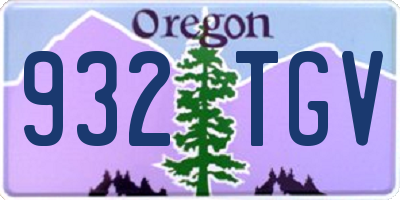 OR license plate 932TGV