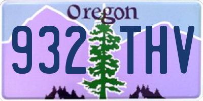 OR license plate 932THV