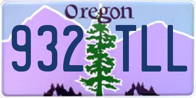 OR license plate 932TLL
