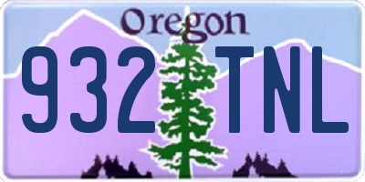 OR license plate 932TNL