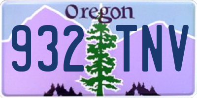 OR license plate 932TNV