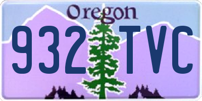 OR license plate 932TVC