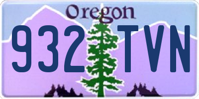 OR license plate 932TVN