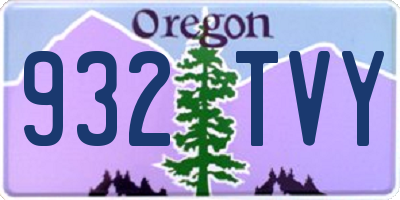 OR license plate 932TVY